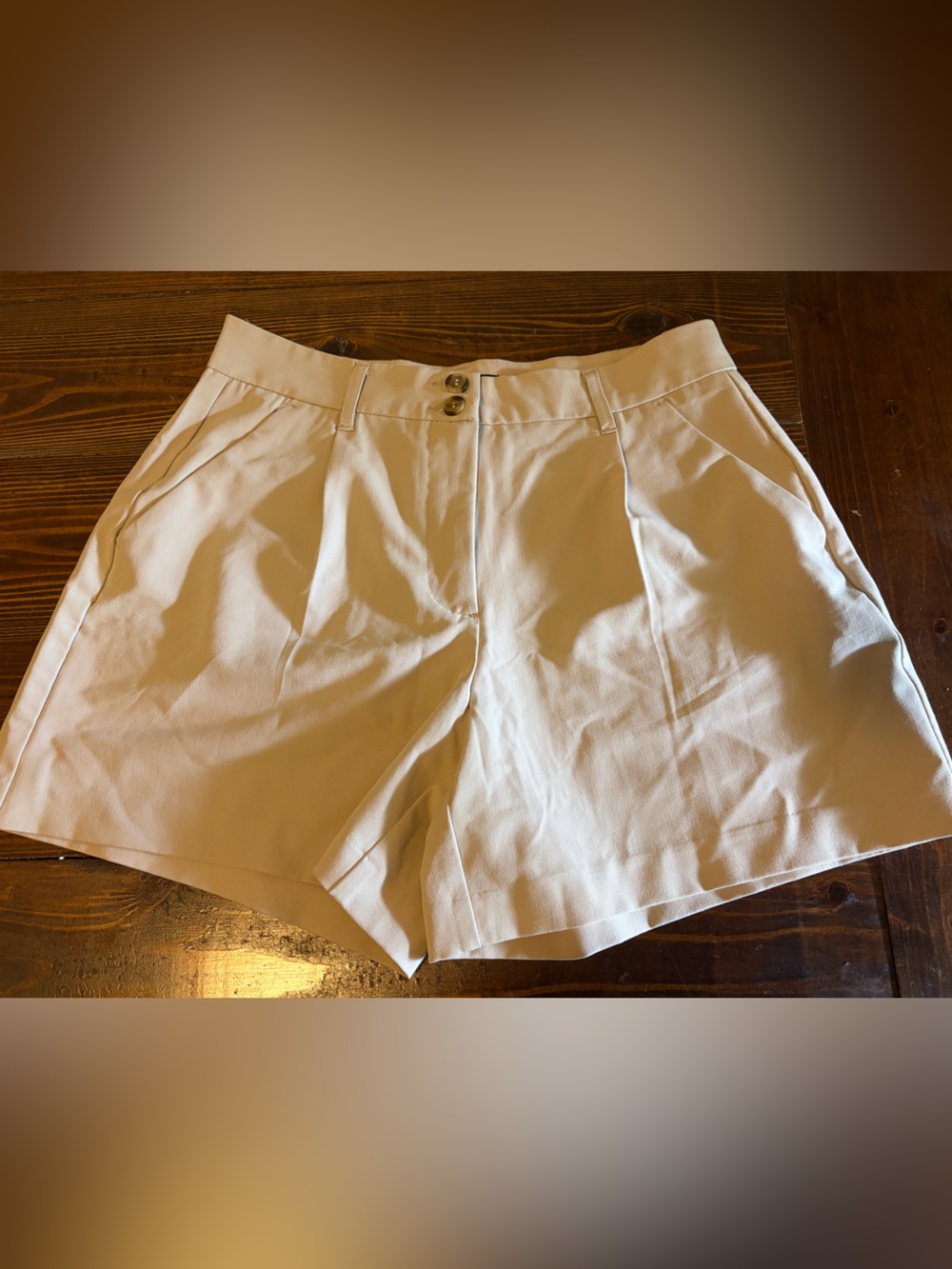 Nautica Cream Twill Chino Bermuda Shorts